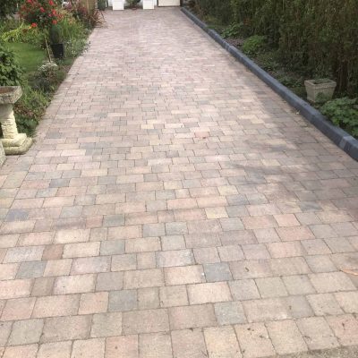 Little Downham driveway and edging